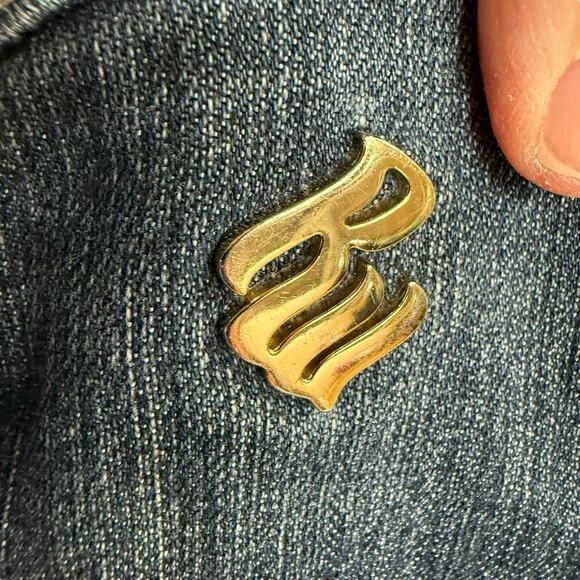 Vtg Rocawear Jeans Junior Sz 13 Y2K Embroidered Grunge Preppy Prep Streetwear - Picture 3 of 12